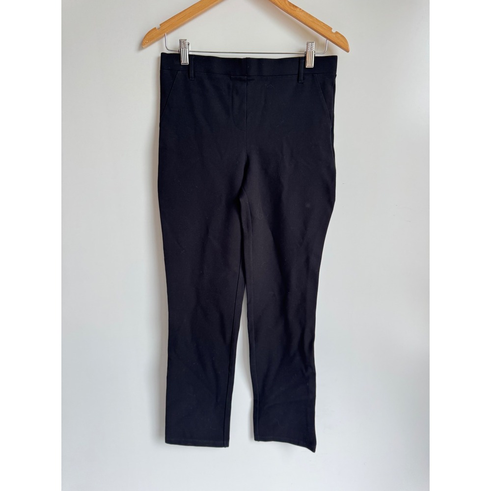 Quince Ultra-Stretch Ponte Straight Leg Pants Black Regular Medium Officecore